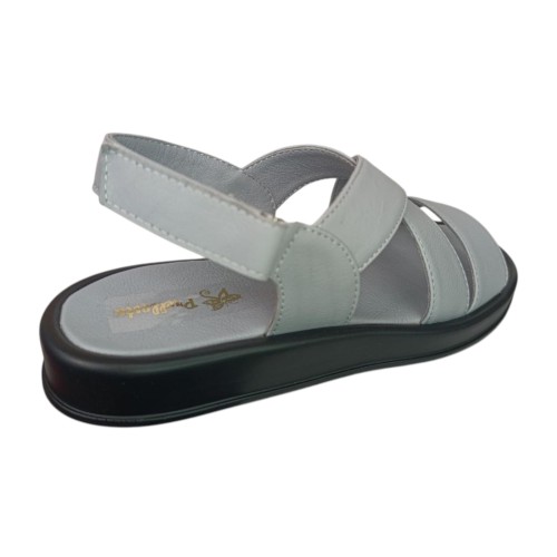 Босоніжки жіночі шкіряні PRELLESTA 4114 46 сірі 