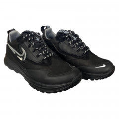 Кроссовки мужские кожаные DENAR N7 черные кожа