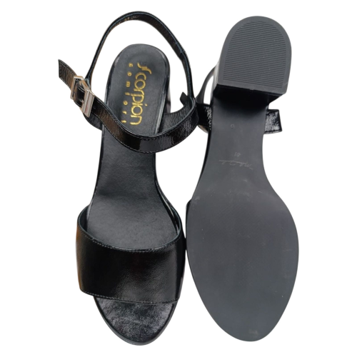 Босоножки Женские кожаные SCORPION 4201 черный лак