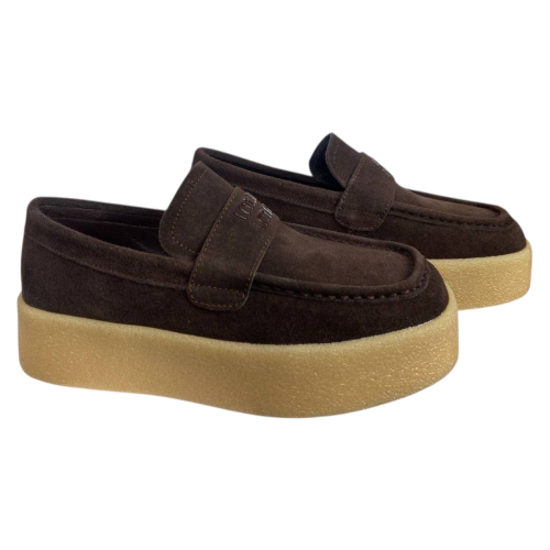 Лоферы женские замшевые HENGJI 7631-6 шоколадные