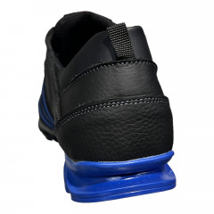 Кроссовки Мужские кожаные ACLI CLAS 143/5 черный/синий
