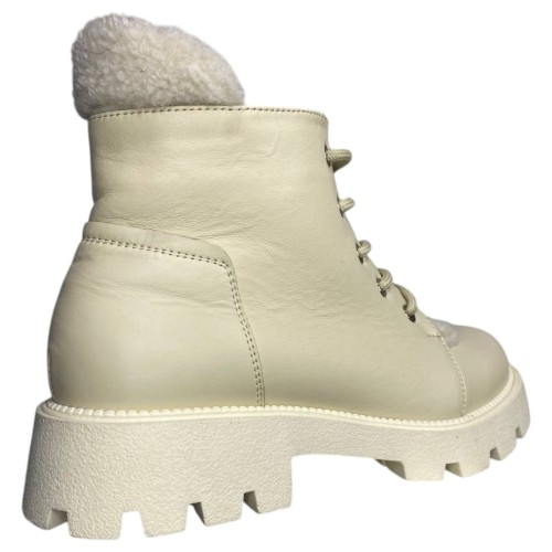 Ботинки женские кожаные ILONA 275/940 бежевый мех