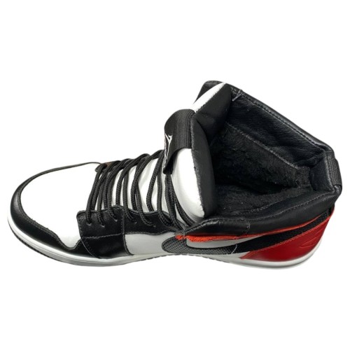 Кросівки чоловічі шкіряні ENERGY 0213 140 AIR красні чорні білі хутро