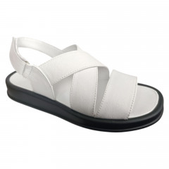 Босоножки женские кожаные PRELLESTA 4114 05 белые 