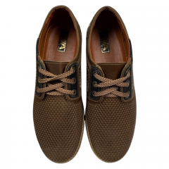 Дерби мужские кожаные AVA 51 47 оливковая перфорация