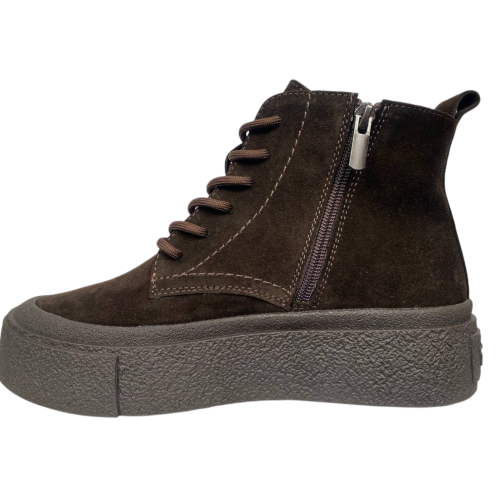 Черевики жіночі замшеві ILONA 682/LI шоколад байка