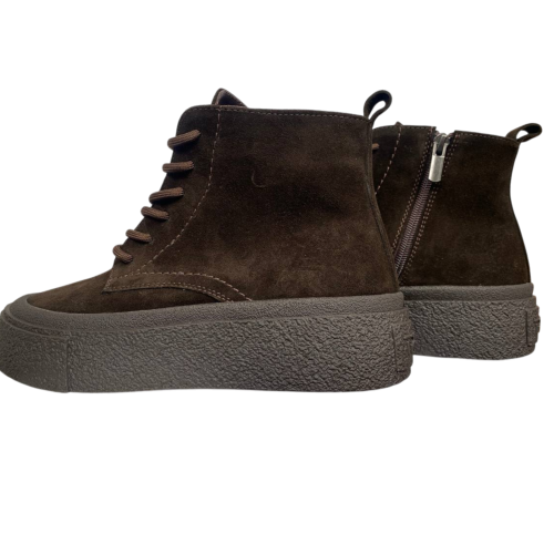 Черевики жіночі замшеві ILONA 682/LI шоколад байка