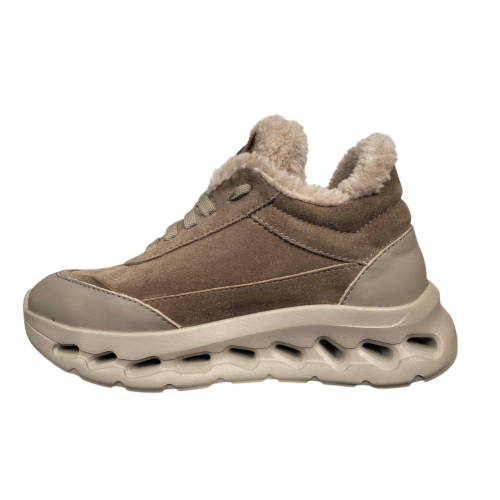 Черевики жіночі MARCCO 51 34 kross замш+шкіра бежеві хутро