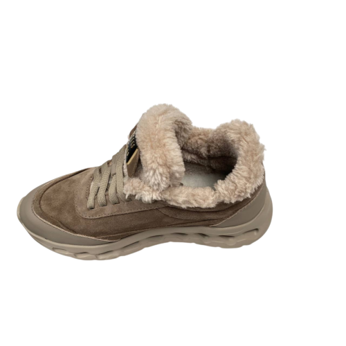 Черевики жіночі MARCCO 51 34 kross замш+шкіра бежеві хутро