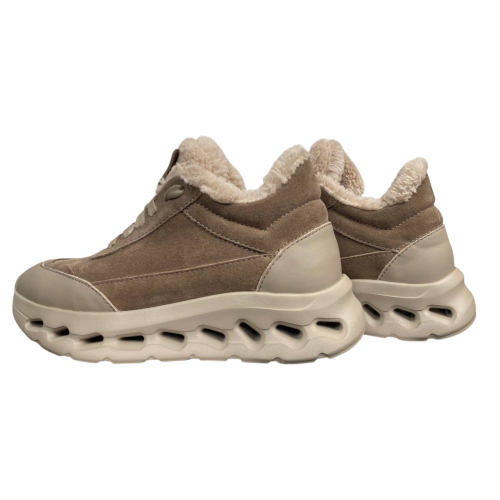 Черевики жіночі MARCCO 51 34 kross замш+шкіра бежеві хутро