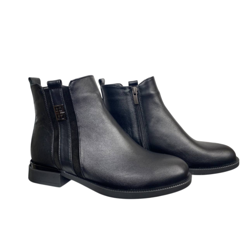 Черевики жіночі шкіряні PANDORA 25-006 чорні байка 