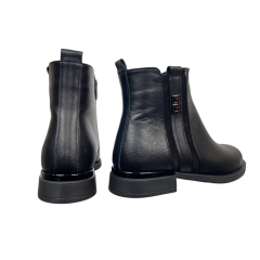 Черевики жіночі шкіряні PANDORA 25-006 чорні байка