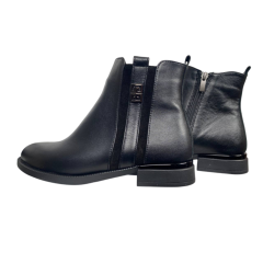 Черевики жіночі шкіряні PANDORA 25-006 чорні байка