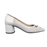 Туфли женские кожаные LAPYA TREND 177-225 белые перфорация каблук