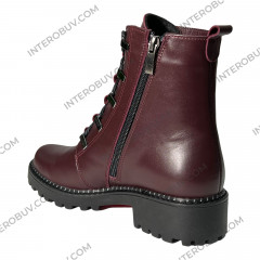 Ботинки Женские кожаные KATRIN 380 бордо байка