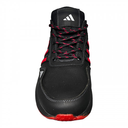 Кроссовки Мужские кожаные ACLI CLAS 143/1 черный/красный