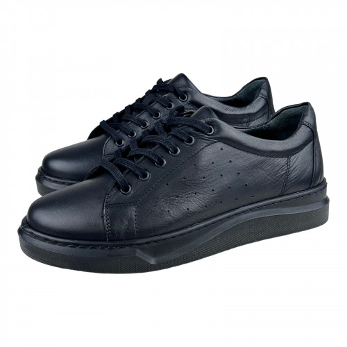 Кроссовки Женские кожаные SPRINGER 23091-2 черный