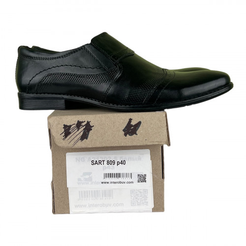 Дерби Мужские кожаные SART 809 черный