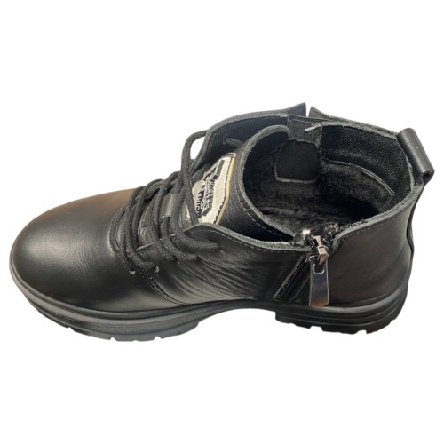 Ботинки женские ширяные ATO 013 01 черные байки 