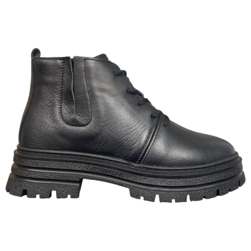 Ботинки женские ширяные ATO 013 01 черные байки 