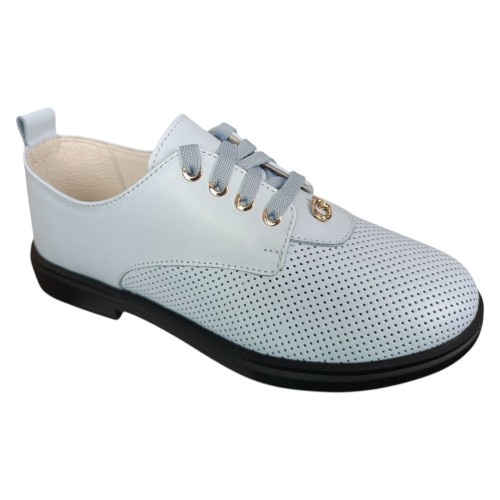 Мокасини жіночі шкіряні PRELLESTA 2438 блакитні