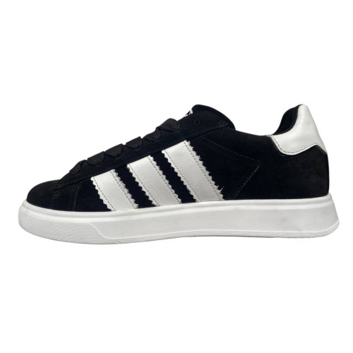 Кеды мужские замшевые DENAR СAMPUS 1 01 черные белые