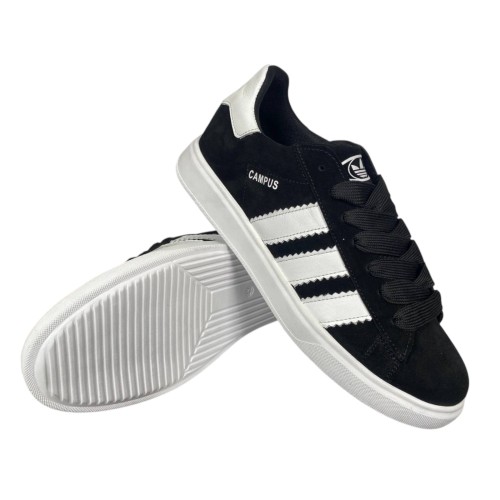 Кеды мужские замшевые DENAR СAMPUS 1 01 черные белые