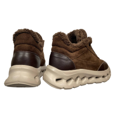 Черевики жіночі MARCCO 51 25 шоколад замш+шкіра хутро