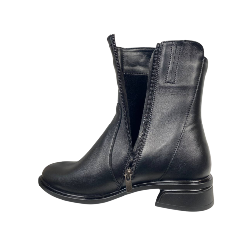 Черевики жіночі шкіряні PANDORA 2408 чорні байка