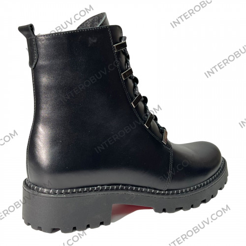 Ботинки Женские кожаные KATRIN 380 черный байка