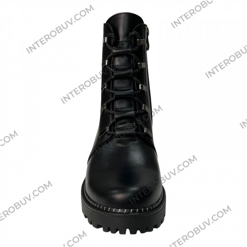 Ботинки Женские кожаные KATRIN 380 черный байка