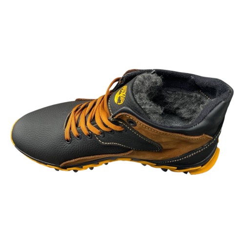 Кросівки Чоловічі шкіряні LORD Б87 рижий хутро