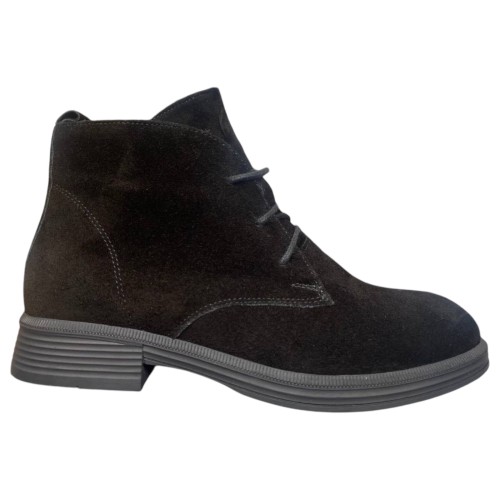 Ботинки женские замшевые ATO 1101 01 черные байки