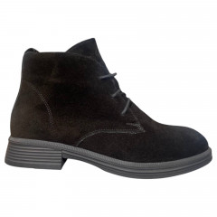 Черевики жіночі замшеві ATO 1101 01 чорні байка