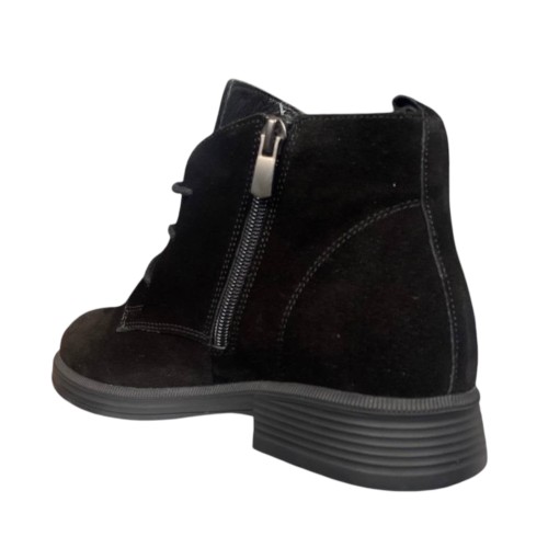 Ботинки женские замшевые ATO 1101 01 черные байки