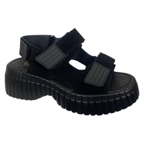 Босоножки женские замшевые KDSL C682-13 черные