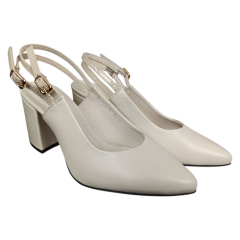 Босоніжки жіночі шкіряні ILONA 814/729 28 кремові 