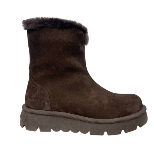 Черевики жіночі замшеві PANDORA 25-125 коричневі хутро