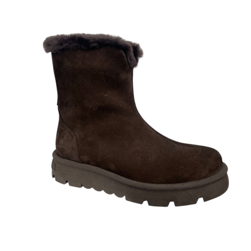 Черевики жіночі замшеві PANDORA 25-125 коричневі хутро