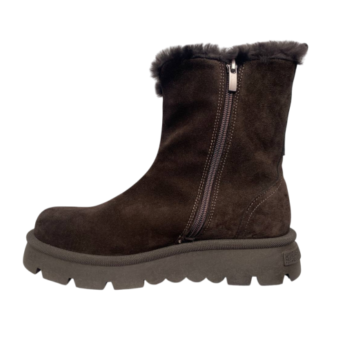 Черевики жіночі замшеві PANDORA 25-125 коричневі хутро