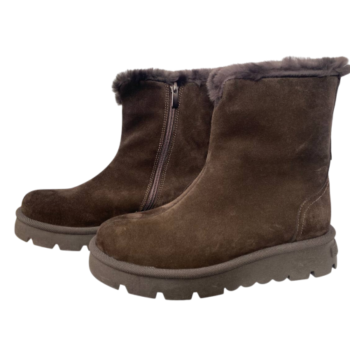 Черевики жіночі замшеві PANDORA 25-125 коричневі хутро