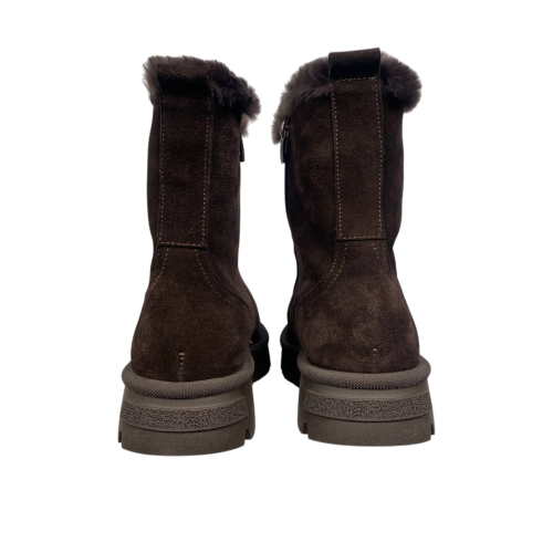 Черевики жіночі замшеві PANDORA 25-125 коричневі хутро